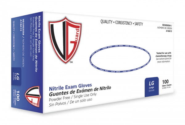 VGuard® 4 mil Blue Nitrile Chemo Exam Glove