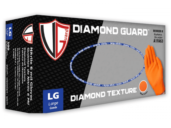 VGuard® 6 mil Orange Diamond Guard™ Gloves