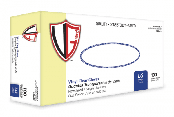 VGuard® 3 mil Clear Vinyl Industrial Powdered Glove