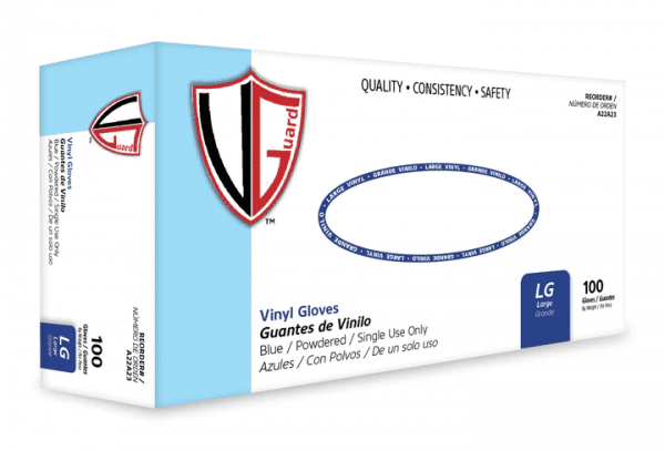 VGuard® 3 mil Blue Vinyl Industrial Powdered Glove