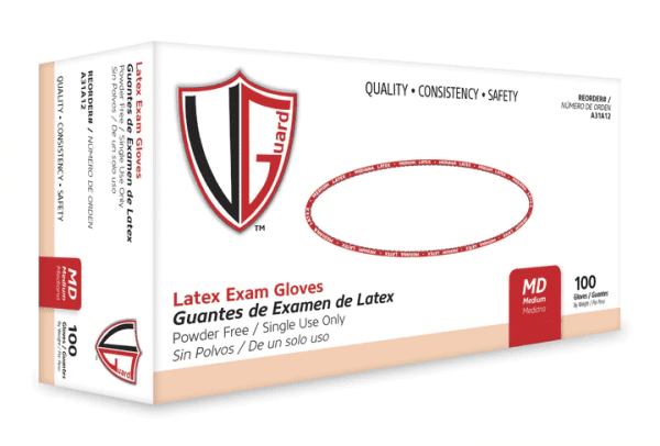 VGuard® A31A1 5.5 mil Cream Latex Exam Glove