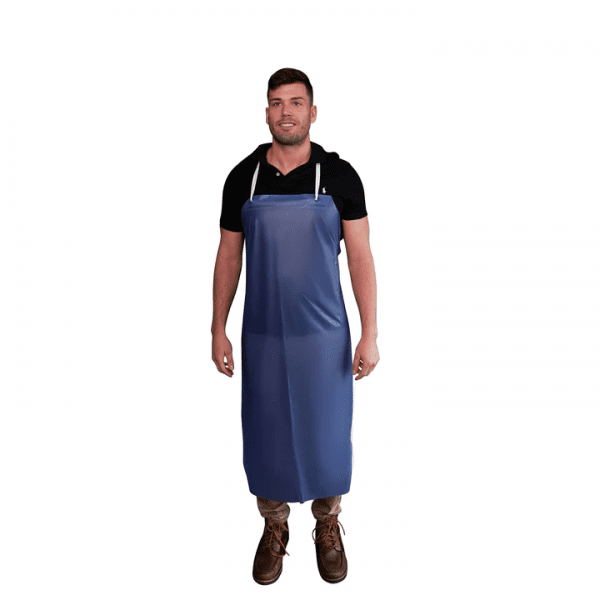 B67O26 Blue Vinyl Apron