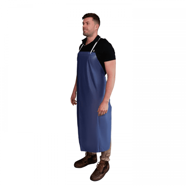 B67O26 Blue Vinyl Apron