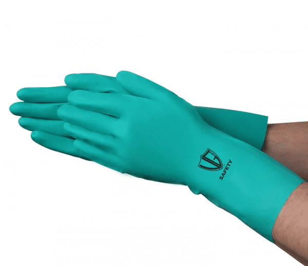 VGuard® 15 mil Green Nitrile Flock Lined Glove