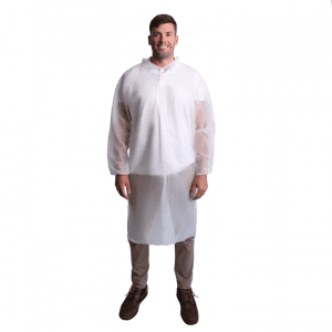 VGuard™ White Polypropylene Lab Coat