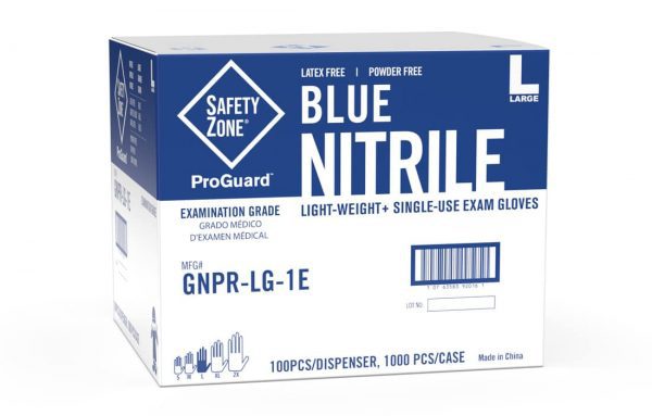 Powder Free Blue Economy Nitrile Gloves by Uncle Supply