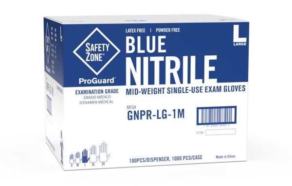 Powder Free Blue Nitrile Gloves by Uncle Supply