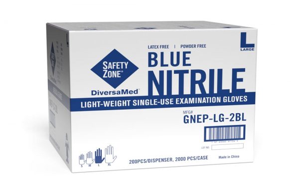 Medical Grade Blue Nitrile Gloves by Uncle Supply, 200/box