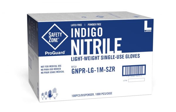 Powder Free Indigo Nitrile Gloves by Uncle Supply