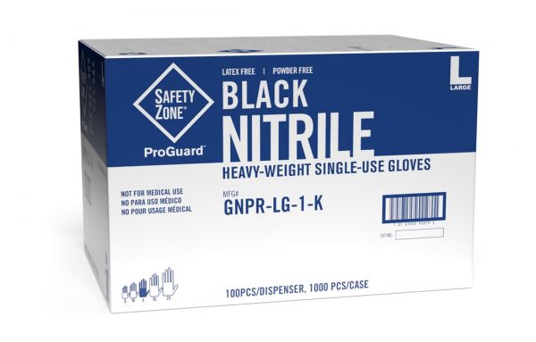 Powder Free Black Nitrile Gloves by Uncle Supply