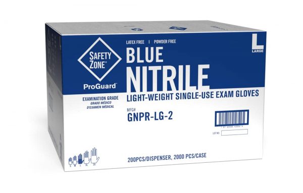 Powder Free Blue Nitrile Gloves by Uncle Supply