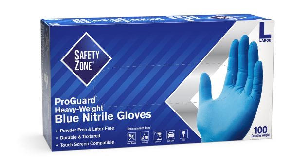 Powder Free Blue Nitrile Gloves by Uncle Supply