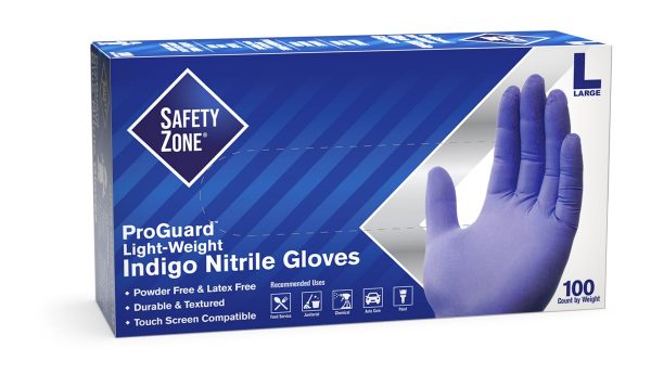 Powder Free Indigo Nitrile Gloves by Uncle Supply