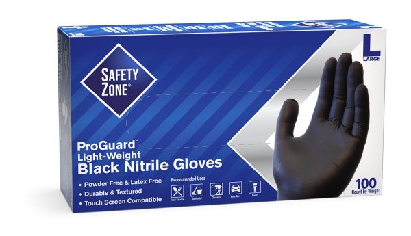 Powder Free Black Nitrile Gloves by Uncle Supply