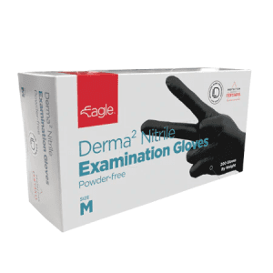Derma2 Nitrile Exam Gloves by Eagle Protect