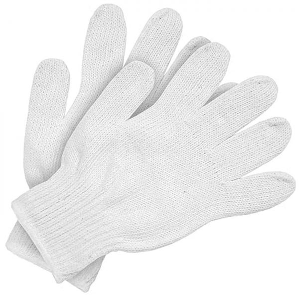 Medium Weight String Knit Gloves, Bleached by Saneck Safety