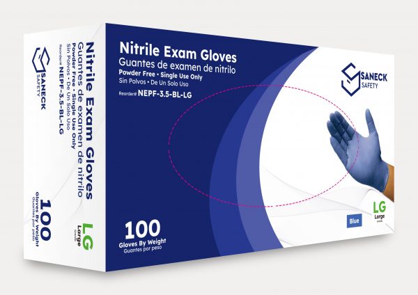 Saneck's 3.5 Mil Violet Nitrile Exam Gloves