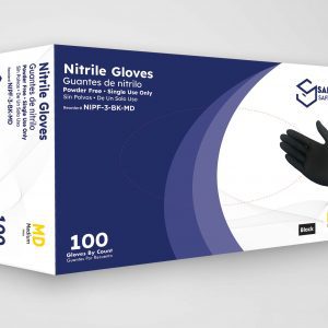 Saneck's 3.0 Mil Black Nitrile Gloves