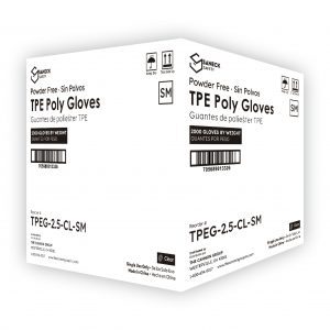 2.5 mil Clear TPE Powder-Free Gloves by Saneck Safety