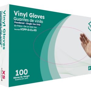 3.0 mil Clear Vinyl Powdered Gloves by Saneck Safety