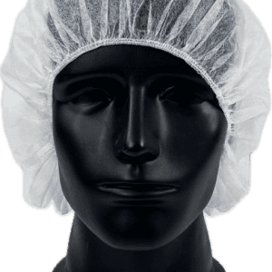 White Polypropylene Bouffant Caps by Saneck Safety