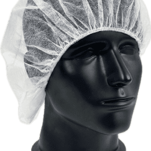 White Polypropylene Bouffant Caps by Saneck Safety
