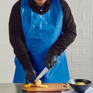 Heavyweight Polyethylene Aprons, Blue by Saneck Safety