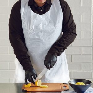 Heavyweight Polyethylene Aprons, White by Saneck Safety